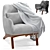 Cozy Chair with Throw 3D model small image 1