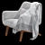 Cozy Chair with Throw 3D model small image 3