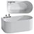 Modern Acrylic ABBER AB9496 Bathtub 3D model small image 1