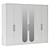 Modern Milas Wardrobe with Glass 3D model small image 2