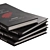 Black Book Set for Decor 3D model small image 3