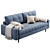 Luxurious Siteno Sofa Set 3D model small image 5