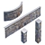 Stone Fence Set: Column and Wall Kit 3D model small image 2