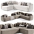 Elegant Poliform Saint Germain Sofa 3D model small image 1