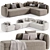 Elegant Poliform Saint Germain Sofa 3D model small image 2