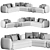 Elegant Poliform Saint Germain Sofa 3D model small image 6
