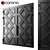 Sleek Modern Black Gate Design 3D model small image 1