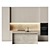 Beige Modern Kitchen Set 3D model small image 4