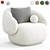 Pacific Upholstered Armchair: Modern Elegance 3D model small image 1
