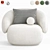 Pacific Upholstered Armchair: Modern Elegance 3D model small image 2