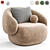 Pacific Upholstered Armchair: Modern Elegance 3D model small image 4