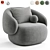 Pacific Upholstered Armchair: Modern Elegance 3D model small image 5