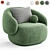 Pacific Upholstered Armchair: Modern Elegance 3D model small image 6