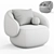 Pacific Upholstered Armchair: Modern Elegance 3D model small image 7