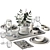 Elegant tableware set with X-Form 3D model small image 1