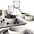 Elegant tableware set with X-Form 3D model small image 4