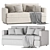  Sleek Lounge Bench Sofa Set 3D model small image 3