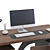 Modern Black Office Furniture Set 3D model small image 3