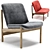 Modern Velvet Armchair: RAKINO By Morgan 3D model small image 3