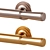 Elegant Brass Meraki Handles 3D model small image 2