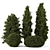 Outdoor Pine Tree Bush Model 3D model small image 1