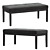 Elegant Lacey Tufted Ottoman Bench 3D model small image 1