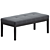 Elegant Lacey Tufted Ottoman Bench 3D model small image 5