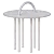 Modern Designer OBIQUO Table Collection 3D model small image 2