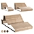 Park Benches, Lounger Set 3D model small image 1