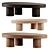 Handmade Japandi Coffee Table Set 3D model small image 3