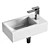 Art&Max AM-4849-L Hand Basin 3D model small image 1