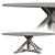 Elegant Round Dining Table with Trestle Base 3D model small image 2