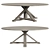 Elegant Round Dining Table with Trestle Base 3D model small image 3