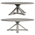 Elegant Round Dining Table with Trestle Base 3D model small image 4