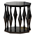 Sleek Noir Marceo Side Table 3D model small image 1