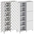 IKEA Storage Combination with Doors 3D model small image 3