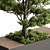 Modern Bench with Plant Accents 3D model small image 2