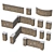 Wild Stone Fence Kit | Modular Design 3D model small image 1