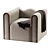 Modern Design Camarat Armchair 3D model small image 1