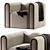 Modern Design Camarat Armchair 3D model small image 2