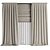 Modern Curtain Set M26 3D model small image 1