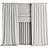 Modern Curtain Set M26 3D model small image 4