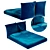 Unique Edra Spa Bed 3D model small image 3