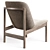 Modern Upholstered Timber Lounge Chair 3D model small image 3