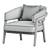 Modern Chic Dexter Chair - White 3D model small image 4