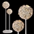 Porcelain Flower Floor Lamp 3D model small image 1