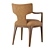 Modern Polygonal Ligné Dining Armchair 3D model small image 4