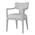 Modern Polygonal Ligné Dining Armchair 3D model small image 5