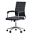 Sleek Liderato Black Office Chair 3D model small image 2