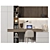 Sleek Wood Home Office Set 3D model small image 1